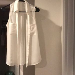 Sleeveless polo button down